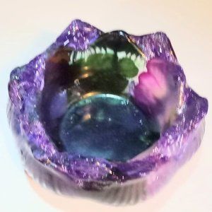 Purple Tulip Candle Holder